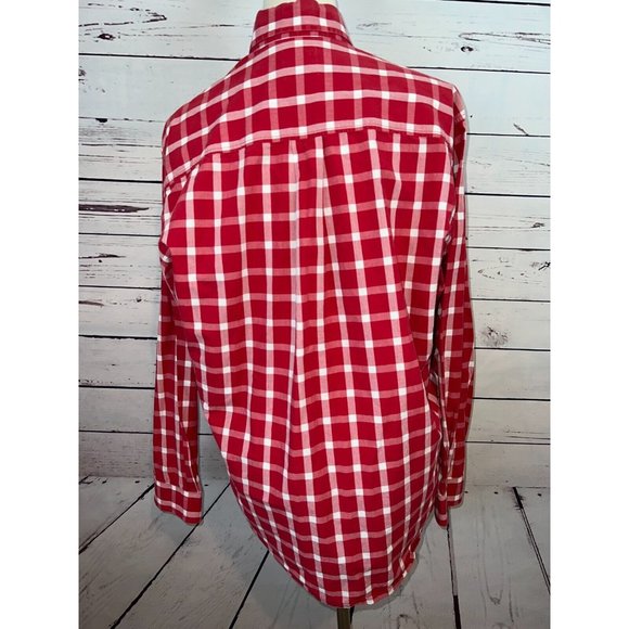 Cinch Western Shirt Small Long Sleeve Plaid button front red white Plaid Cowboy - Picture 4 of 9